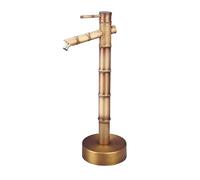 Water Faucet Indoor Outdoor, Decorative Copper Garden Water Column, Freeze Proof Vertical Yard Hydrant, for Backyards Lawns Free-Standing Garden Tap(33.5cm,Bottom Inlet)