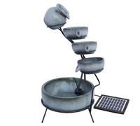 MonsterShop Grey 4 Tier Spilling Bowls Water Feature