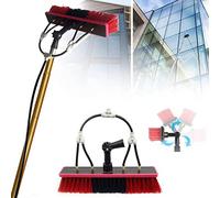 Water Fed Extendable Telescopic Window Cleaning Pole,Window Cleaner Kit,3.6m/7.2m/9m Extended Cleaning Brush,35cm Brush Head,30FT/9M(24FT/7.2M)