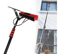 Water Fed Pole Kit - 23.6FT Telescopic Window Cleaning Pole with Extendable Brush Long Reach Cleaner Equipment for Streak-Free Window Cleaning Ideal for Home & Professional Use