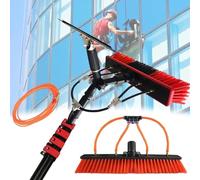 Water Fed Pole Kit 3.6-12m - Ultimate Window s & Solar Panel Cleaning System with Squeee & Brush - Efficient Washing Tool for Photo & Outdoor Care
