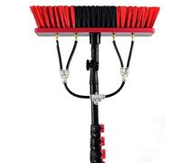 Water Fed Pole Kit, Adjustable Window Cleaning Pole, 180° Rotatable Brush Head Telescopic Cleaning Brush Outdoor Glass Solar Panel Spray Washer Washing Equipment,20FT/6M