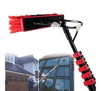 Water Fed Pole Kit, Outdoor Telescopic Window Cleaning Brush, Glass Cleaning Kit with Extension Pole, Solar Panel Cleaning System Telescopic Pole Water Fed Brush Spray Washer,39FT/12M