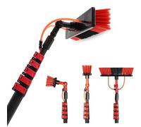 Water Fed Pole Kit, Telescopic Outdoor Window Cleaner Brush for House Roofs, Solar Panels, Cars - Extendable Aluminum Design, 9m Reach
