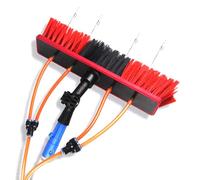 Water Fed Pole Kit with Rotating Brush Head - Extendable Telescopic Solar Panel Cleaner & High Window Cleaning Brush for Efficient Cleaning of Solar Photovoltaic Panels