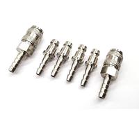 Water Fed Pole Window Cleaning Series 21 Fitting - Quick Connector 6 Piece Set with 6mm Hosetail - Water Fed Pole Window Cleaning