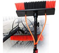 Water Fed Telescopic Brush,12FT-36FTSolar Panel Cleaning System,Outdoor High Window Long Adjustable Telescopic Shower Scrubber for Wall Deck Tub Tile,9M/30FT