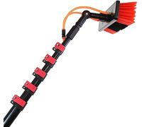 Water Fed Telescopic Brush,3.6-11m Brush Head Telescopic Window Cleaner,Water fed Window Cleaning Pole,Solar Panel kit Window Cleaner Tool,Roof Cleaning Equipment and Cleaning photovoltaic (20FT/6M)