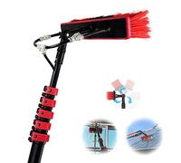 Water Fed Telescopic Brush, Photovoltaic Panel Cleaning Tool 55Cm Brush Head for Cleaning Photovoltaic and Solar Panels,35cmbrush-30FT/9M