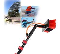 Water Fed Telescopic Brush Set for Solar Panel Cleaning - Efficient Outdoor Window Cleaner with Extendable Pole, Ideal for Photovoltaic Washing and Truck Care