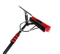Water Fed Telescopic Brush,Window Cleaning Pole with Squeegee,Solar Panel Cleaning Equipment,Extendable Cleaner Conservatory Roof / 35cm Brush Head,6.0 M/19.7 Ft