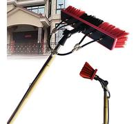 Water Fed Telescopic Window Cleaning Pole 30FT with Brush for Conservatory Roof Solar Panels Outdoor Glass Washing