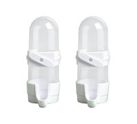 Water Feeder for Birds 2 Pieces Clear Automatic Snap-Lock