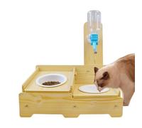 Water Feeder For Dogs - Wooden Automatic Drinking Station | Bowl Pet Water Dispenser | Durable Hydration Accessory For Puppies Kittens Indoor Balcony Apartment Garden Home Outdoor Use