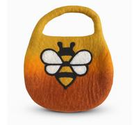 Water Felted Bee Bag - One Handle with Magnet - Sunrise Orange