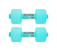 Water Filled Dumbbells, Adjustable Weight Dumbbells for Home Office Gym, Leakproof Plastic Body Shaping Equipment, 2.2 lb per Dumbbell, Space Saving Fitness Gear (Blue)