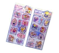 Water Filled Embossed PVC Sticker Shimmering Sequins Drift Sand for Kids Room Decoration Classroom Rewarding Paper