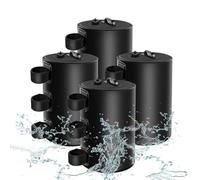 Water-Filled Gazebo Weights Set of 4, Black Cylindrical Tent Leg Weights for Outdoor Canopy, Patio, Beach, Garden, Cantilever, Flagpole - 25L, 26.5 * 43CM