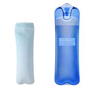 Water-Filled hot Water Bottle, Long-Shaped Warming pad, Specially Designed for Cervical Spine Heat Therapy; Warms Hands and feet(Blue)