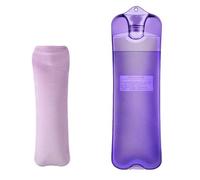 Water-Filled hot Water Bottle, Long-Shaped Warming pad, Specially Designed for Cervical Spine Heat Therapy; Warms Hands and feet(Purple)