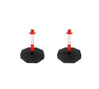 Water-Filled Traffic Bollards - Removable Warning Posts for Driveways & Property Protection - Durable Red Delineators, 37cm Height, Ideal for Public/Private Use