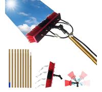 Water-Filled Window Cleaner Set - 3.15m Extendable Pole & Universal Wash Brush for Roof & PV System Cleaning - Efficient, Ideal for Home & Professal Use
