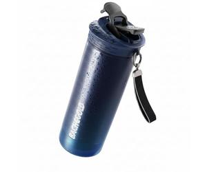 Water Filter Bottle - Bachgold Self-Press Portable Water Filter for Camping & Hiking | Camping Water Filter & Water Purification Bottle for Travel & Outdoor Adventures (Blue, 800ml)
