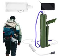 Water Filter Camping - 0.0001 Micron Water Purification for Drinking, Hand Pump - High Precision, Large Water Purification Flows, Survival Gear for Hiking, Camping, Travel, Preparedness