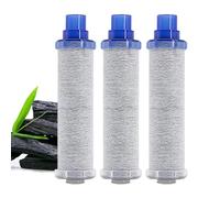 Water Filter Cartridges, 3-Piece Shower Tap Cleaner 11.6 x 2.8 cm, Filter for Water Softening, for Household, Sink, Bathroom, Worktop, Refrigerator, Drinking Water Tap
