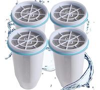 Water Filter Cartridges Replacement Compatible with Zero Water Filter Jug ZR-017 ZP-010, Remove 99.9% Lead, Chlorine, Fluoride, Heavy Metals, PFOA/PFOS, BPA Free, TUV Certified, 6-Stage (4 Pack)