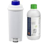 Water Filter + Eco Descaler 500ml for DELONGHI Coffee Machine DLS C002 SER3017 ECAM BCO410 EC800