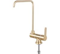 Water Filter Faucet Brushed Gold Kitchen Drinking Only Cold Stainless Steel (C)