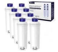 Water Filter for Delonghi Coffee Machines DLSC002, Water Filter Cartridge Active Carbon Fabric Softener, Compatible with Delonghi ECAM, Esam, ETAM, BCO, EC. (Pack of 8)