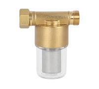 Water Filter for Tap, 1/2" Stainless Steel Detachable Inline Filter for Sediment, 40um Mesh Screen, Impurity Filtration Element for Washing Machines, Showers, Faucets, Heater (Gold)
