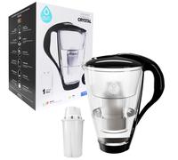 Water Filter Glass Jug Dafi Crystal Classic 2.0L with Water Cartridge Black