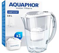 Water Filter Jug AQUAPHOR Amethyst Fridge door fit Inc 1 Maxfor+ Cartridge White