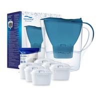 Aqualogis Harmony 2.6L Water Filter Fridge Jug with 6 Cartridges - Blue