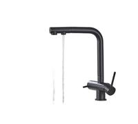 Water Filter Kitchen Faucet Dual Handle Pull Out Mixer Tap 360° Rotatable Deck Mounted Faucet for Kitchen Sink - Premium Water Purification System