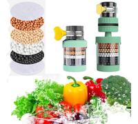Water Filter Kitchen Tap Filtration Activated Carbon Clean Purifier 360° Rotatable Kitchen Bathroom Water Filter for Sink Faucet Chlorine Fluoride Heavy Metals Hard Water for Home Kitchen Bathroom
