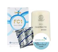 Water Filter Replacement Bundle by FC1 Filter Replaces Enagic Leveluk F8 and HG-N Filters on K8 and SD501 Machine. Features One FC1 Water Filter, Two Cleaning Powders, and a Reminder Sticker