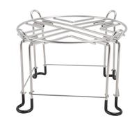 Water Filter Stand, 6in Tall by 9in Diameter Countertop Stainless Steel Stand with Hooks Medium Sized Gravity Fed Water Filter System Stand