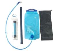 Water Filter - Survival Kit | 3L TPU Bag, Ultrafiltration | Pipe & Element Included, Lanyard, D Buckle, Storage Pouch, Flexible, for Camping, Hiking, Backpacking & Outage Prep
