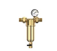 Water Filter System, Reusable Spin Down Sediment Water Filter for Whole House Prefilter System Protector, 40 Micron Copper Made Pressure Gauge(Pressure Gauge)