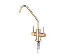 Water Filter Tap Brushed Gold Water Purifier Tap Double Outlet Single Cooling Stainless Steel Kitchen Tap Drinking Water-C (B A)