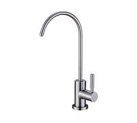 Water Filter Tap for Reverse Osmosis, Gooseneck Kitchen Faucet, Brushed Finish, Black, Easy Installation, Durable Design for Clean Drinking Water