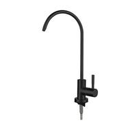 Water Filter Tap Stainless Steel Single Cold Water Swivel Kitchen Purifier Tap-Rose Gold (Black A)