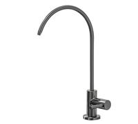 Water Filter Taps Single Cooling Gooseneck Sink Taps for Kitchen 360° Rotating Stainless Steel Faucet Brushed