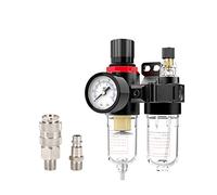 Water Filters, 1/4 Air Compressor Oil Water Separator Filter Regulator Trap Airbrush Pressure Reducing Valve(AFC2000)