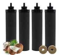 Water Filters Replacement for Berkey, 4 Pack Black Purification Elements for BB9-2 Gravity Filtration System