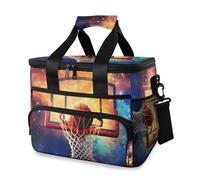 Water Fire Basketball American Cooler Bag Thermal Insulated Picnic Lunch Bag Box Large Cool Bag for Beach Picnic Camping Travel Men Women